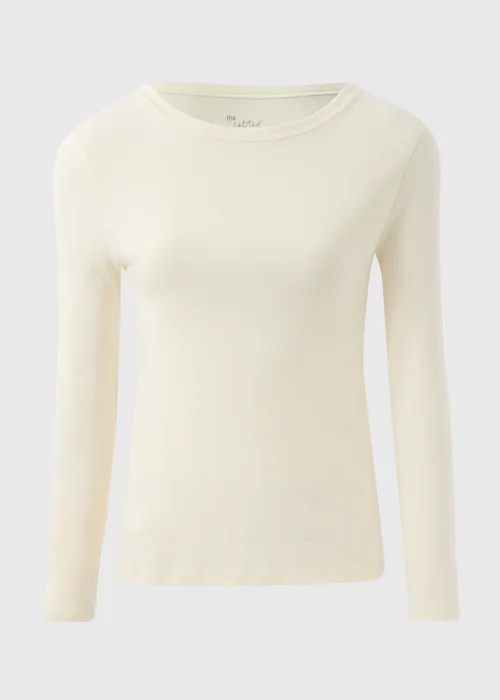 Cream Fitted Long Sleeve Top - 8 Image 4