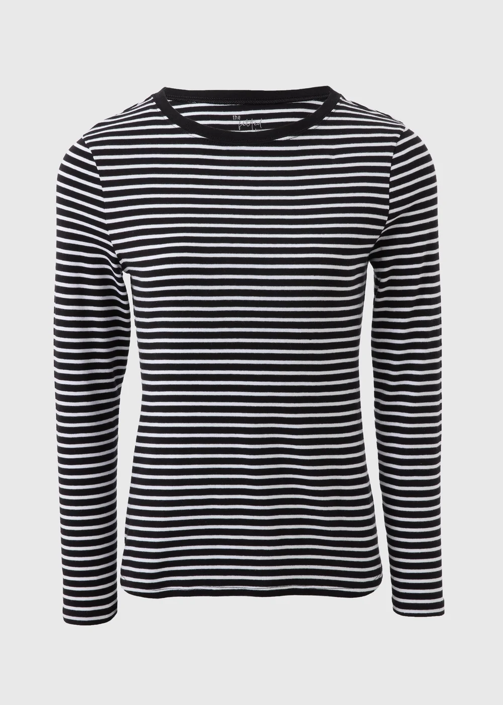 Black Fitted Long Sleeve Stripe Top - 8 Image 4