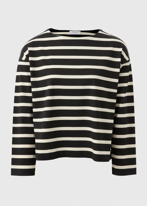 Black Stripe Long Sleeve Top - S Image 4
