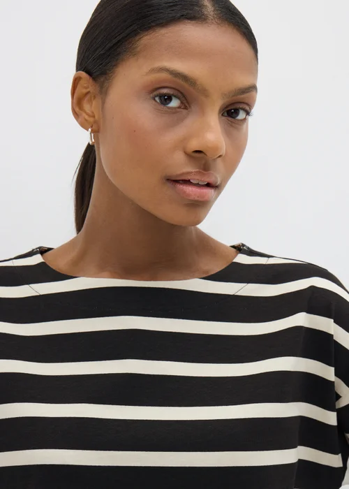 Black Stripe Long Sleeve Top - S Image 3