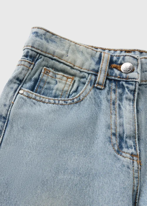 Girls Light Wash Wide Leg Jeans (7-15yrs) - 8 Yrs Image 2