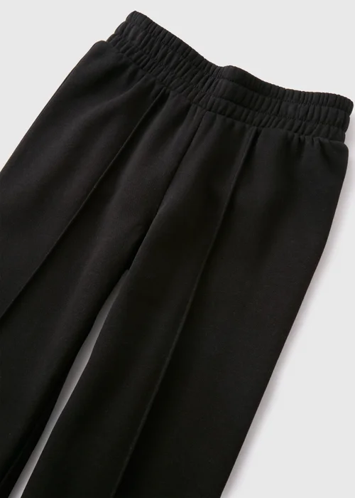 Girls Black Wide Leg Jogging Bottoms (7-15yrs) - 8 Yrs Image 2