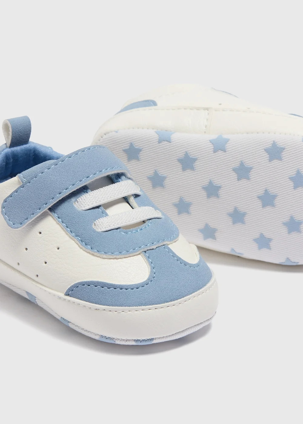 Baby Blue Retro Trainers (Newborn-18mths) - Age 0 - 3 Months Image 2