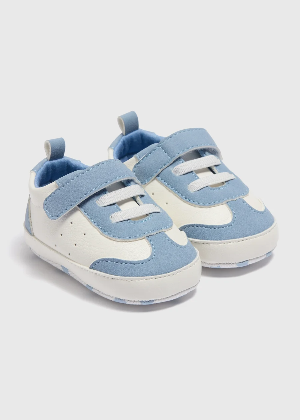 Baby Blue Retro Trainers (Newborn-18mths) - Age 0 - 3 Months Image 1