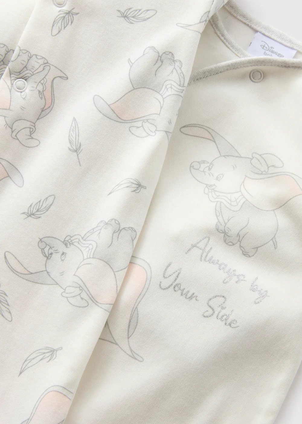 Disney 2 Pack Baby Cream Dumbo Sleepsuits (Newborn-12mths) - Age 0 - 3 Months Image 2