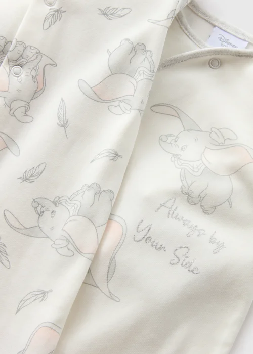 Disney 2 Pack Baby Cream Dumbo Sleepsuits (Newborn-12mths) - Age 0 - 3 Months Image 2