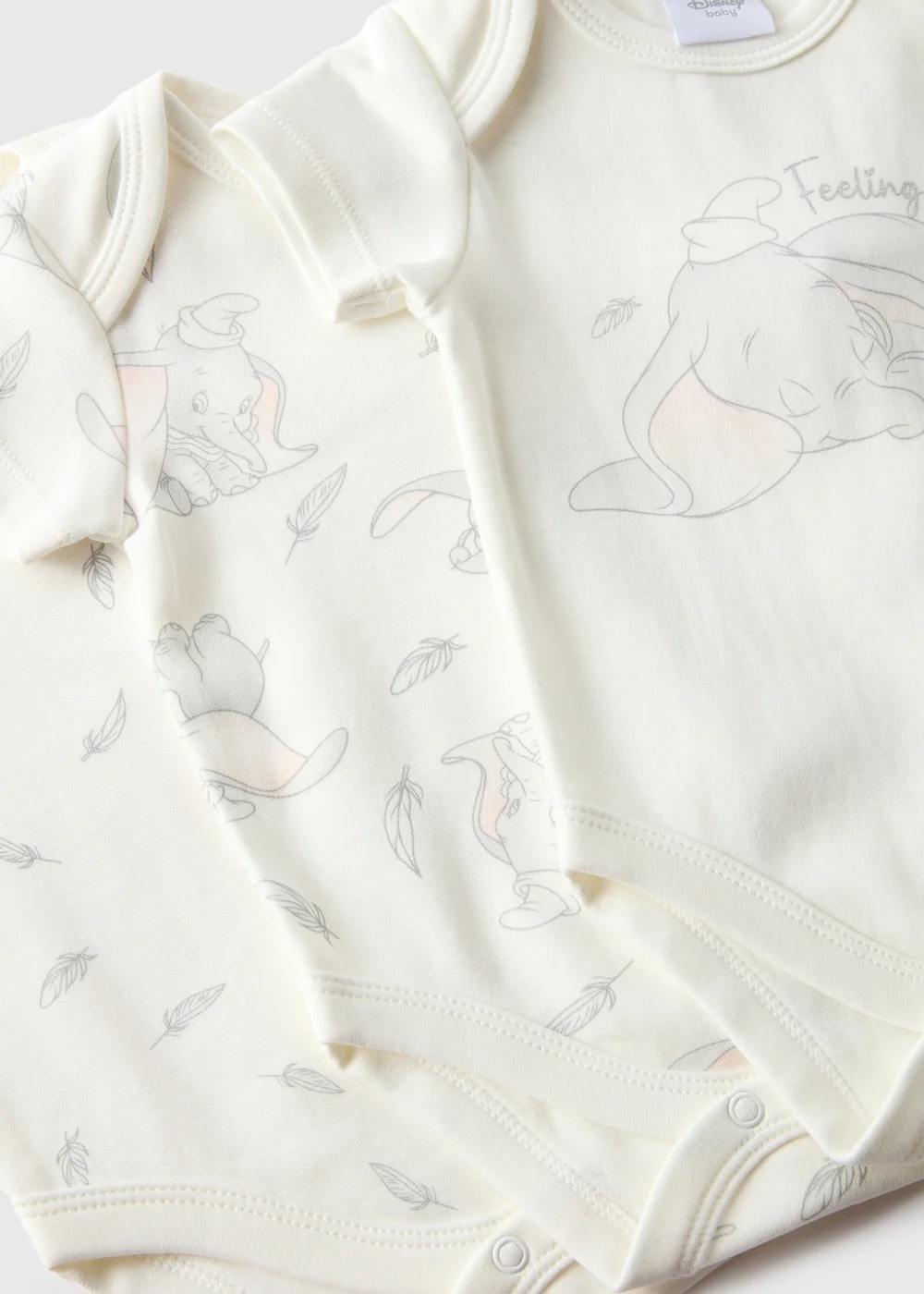 Disney 3 Pack Dumbo Bodysuits (Newborn-12mths) - 0-3 months Image 2