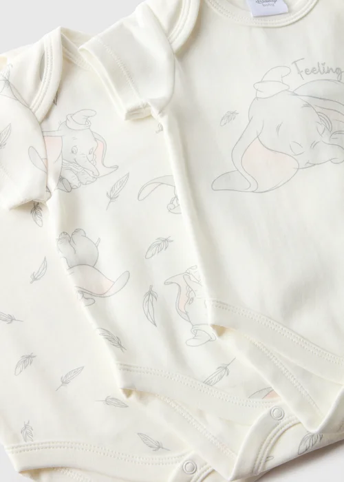 Disney 3 Pack Dumbo Bodysuits (Newborn-12mths) - 0-3 months Image 2
