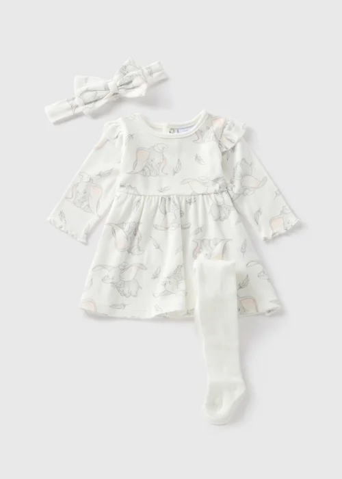 Disney Baby Cream Dumbo Dress Set (Newborn-12mths) - 0-3 months Image 1