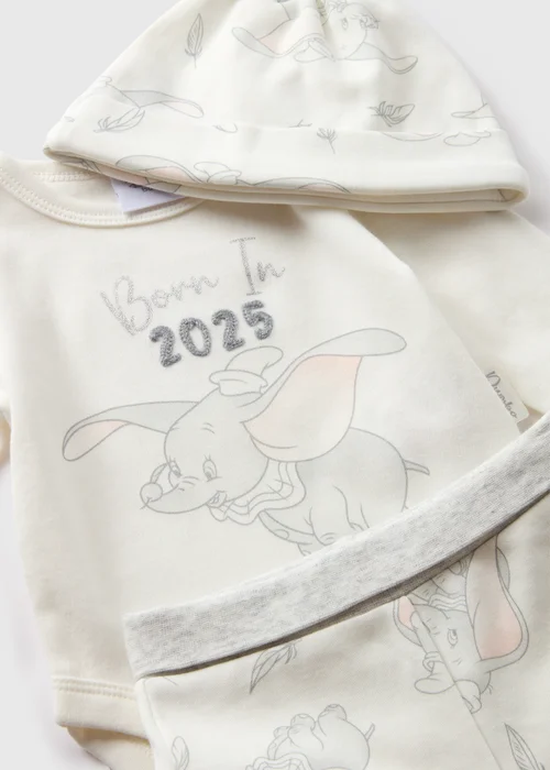 Disney 3 Piece Baby Cream Dumbo Top & Jogging Bottom Set (Newborn-12mths) - 0-3 months Image 2