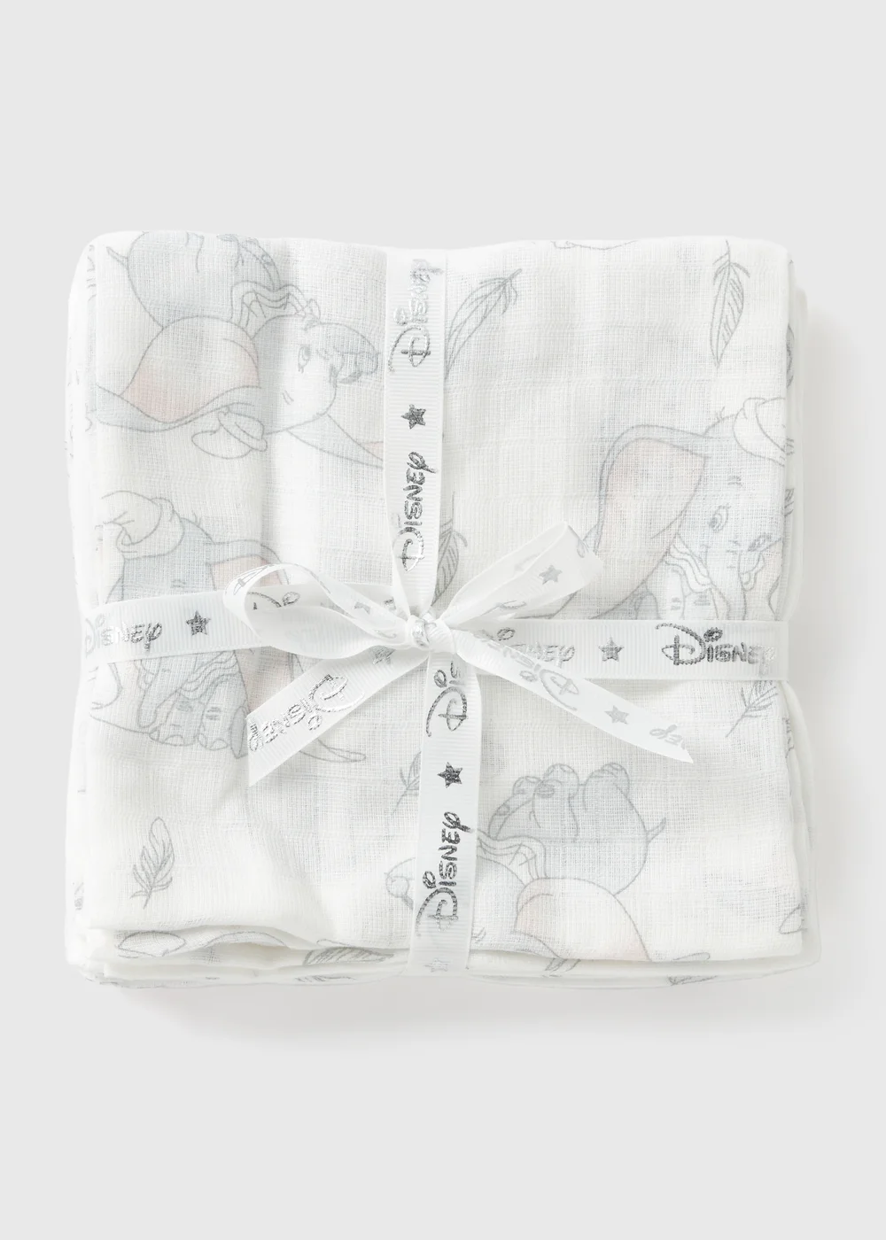 Disney 3 Pack Baby Cream Dumbo Muslin Cloths - One Size Image 1