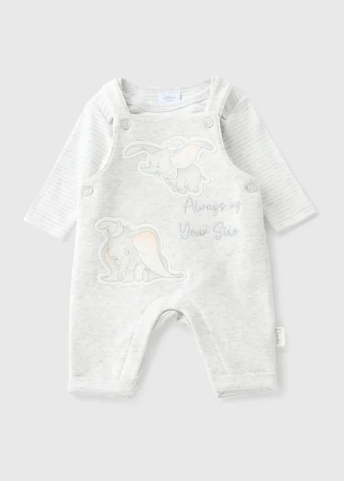 Disney Baby Grey Dumbo Dungaree (Newborn-12mths) - 9-12 months Image 1