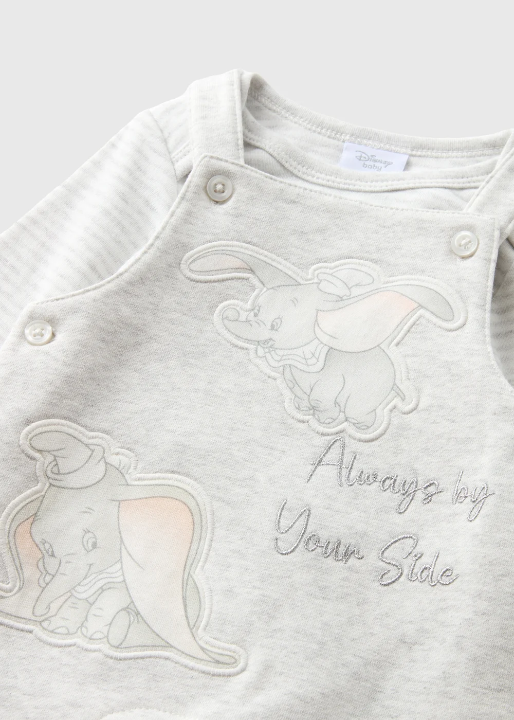 Disney Baby Grey Dumbo Dungaree (Newborn-12mths) - 9-12 months Image 2