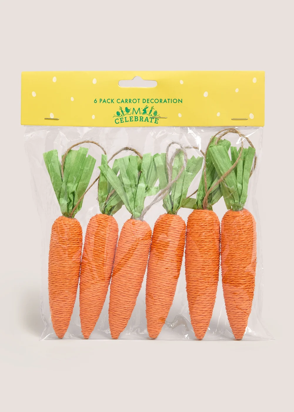6 Pack Paper Carrots Image 1