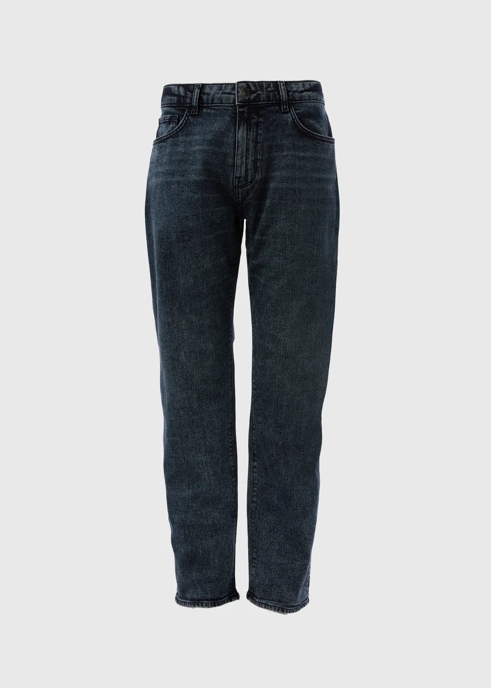 Black Blue Straight Fit Jeans - 30 R Image 4