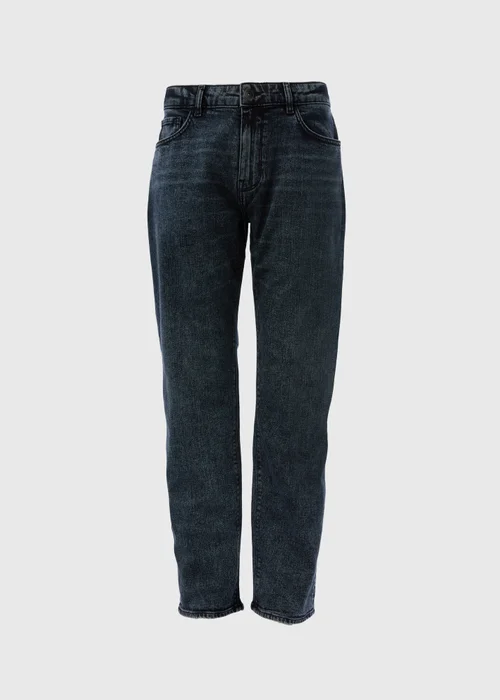 Black Blue Straight Fit Jeans - 30 R Image 4
