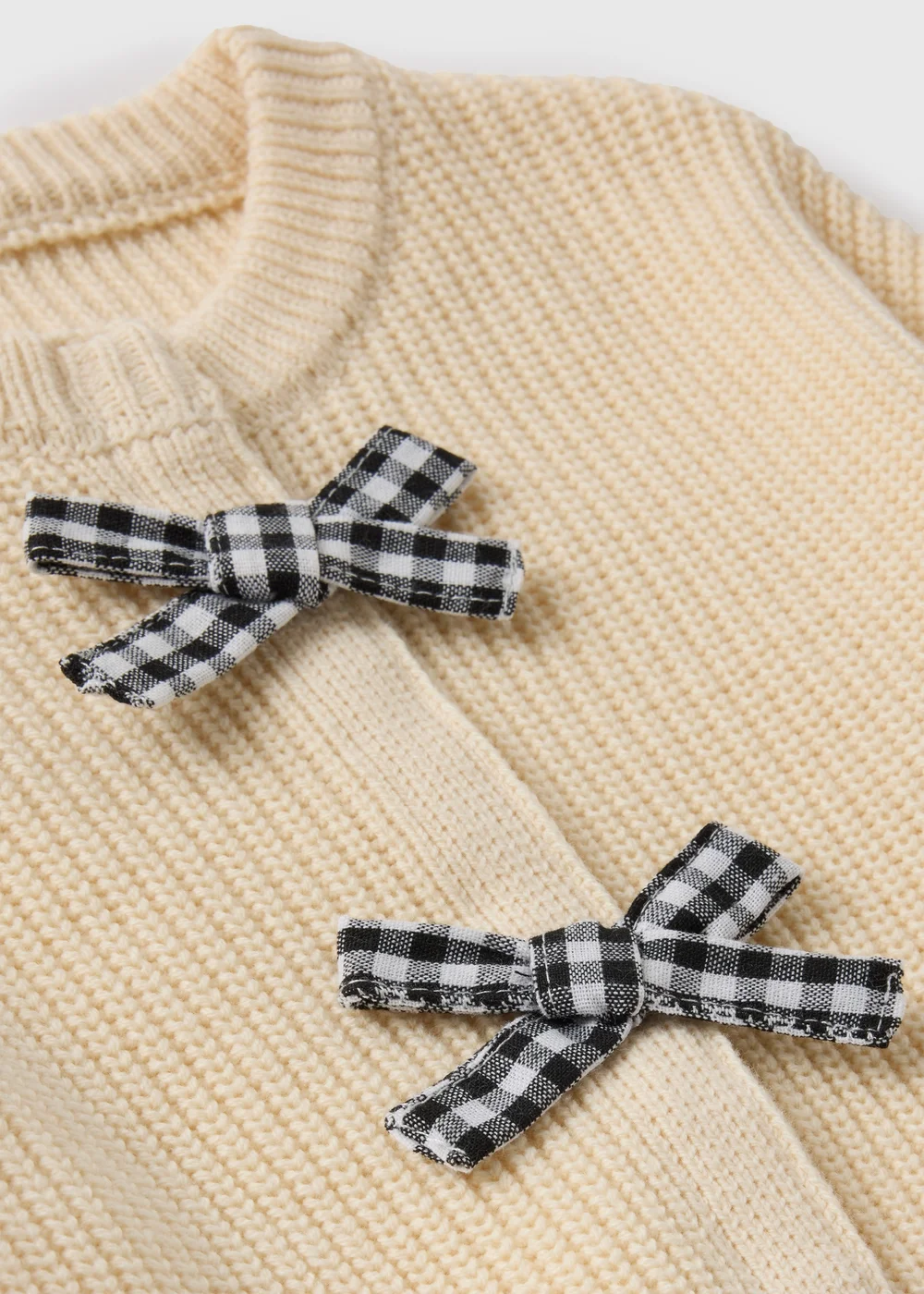 Girls Cream Bow Knit Cardigan (1-7yrs) - 1-1.5 Yrs Image 2