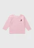 Girls Pink Stripe Strawberry Long Sleeve Top (1-7yrs) - 1 to 1 half years Image 1