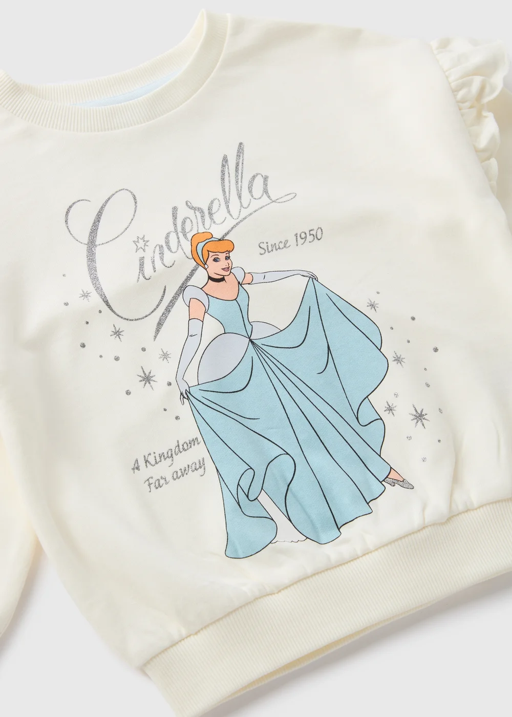 Disney Girls Cream Cinderella Sweatshirt (1-7yrs) - 1-1.5 Yrs Image 2
