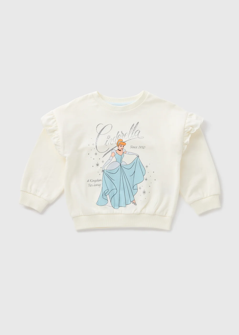 Disney Girls Cream Cinderella Sweatshirt (1-7yrs) - 1-1.5 Yrs Image 1
