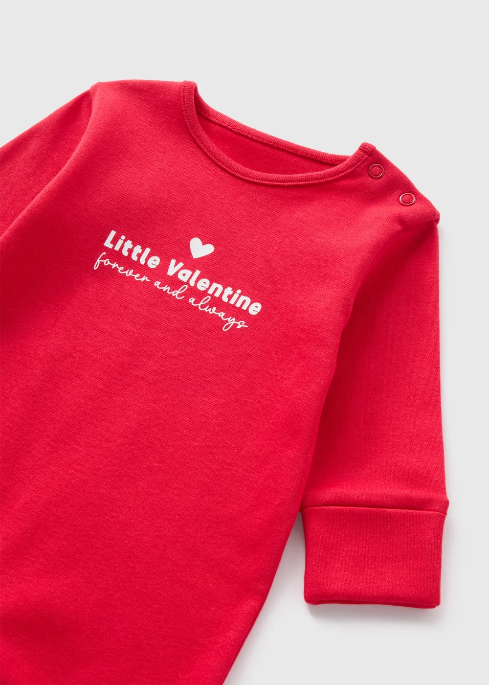 Baby Red Little Valentine Sleepsuit (Newborn-18mths) - Age 0 - 3 Months Image 2