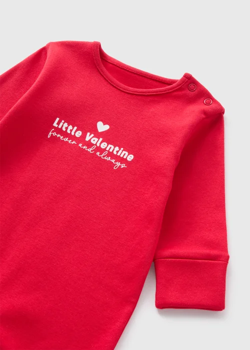 Baby Red Little Valentine Sleepsuit (Newborn-18mths) - Age 0 - 3 Months Image 2