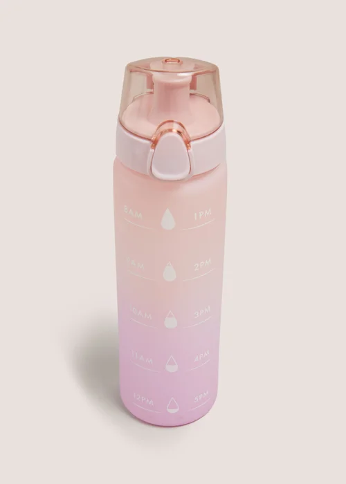 Pink Ombre Tracker Water Bottle Image 1
