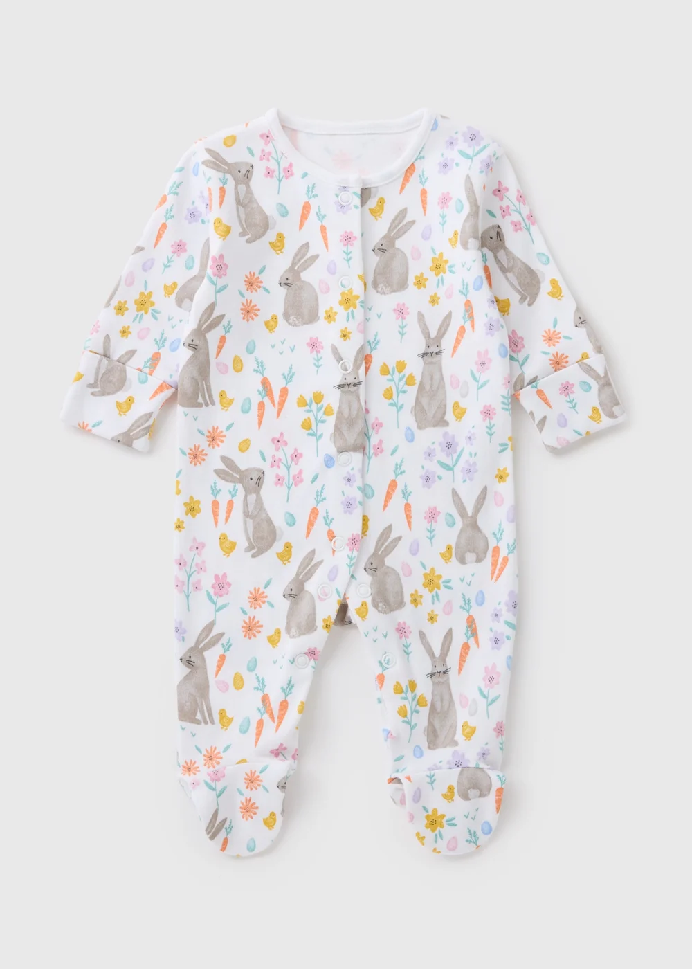 Baby Cream Easter Bunny Sleepsuit (Newborn-12mths) - Age 0 - 3 Months Image 1