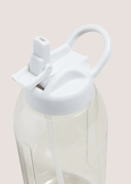 White Gym Water Bottle Image 2
