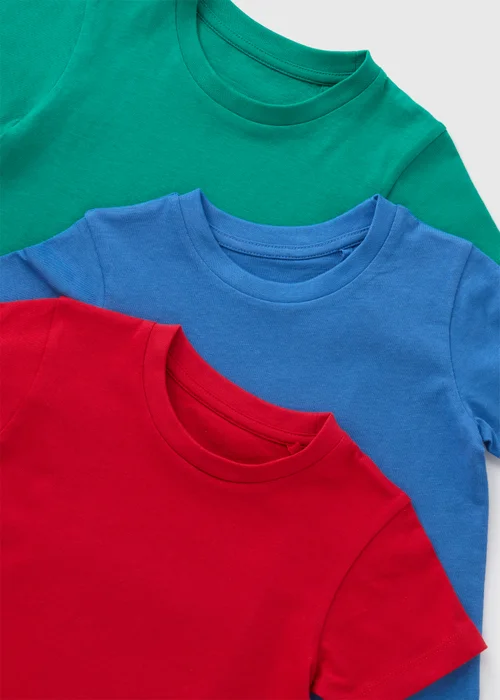 3 Pack Boys Multicolour T-Shirts (1-7yrs) - 1-1.5 Yrs Image 2