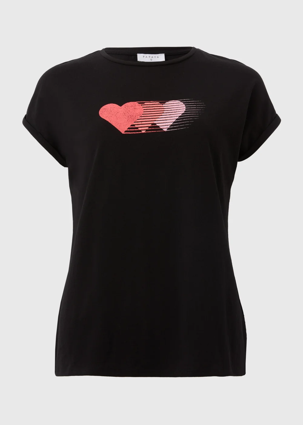 Black Heart Graphic T-Shirt - Small Image 3