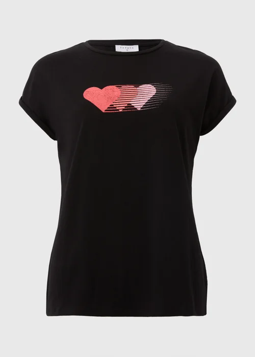 Black Heart Graphic T-Shirt - Small Image 3