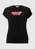 Black Heart Graphic T-Shirt - Small Image 3