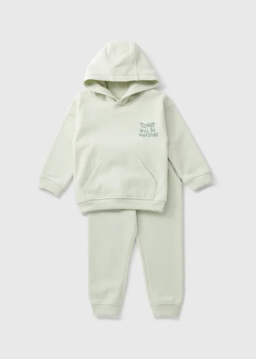Boys Sage Hoodie & Jogging Bottoms Set (1-7yrs) - 1-1.5 Yrs Image 1