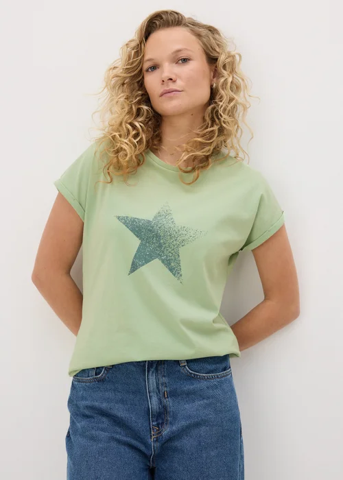 Green Star Graphic T-Shirt - S Image 2