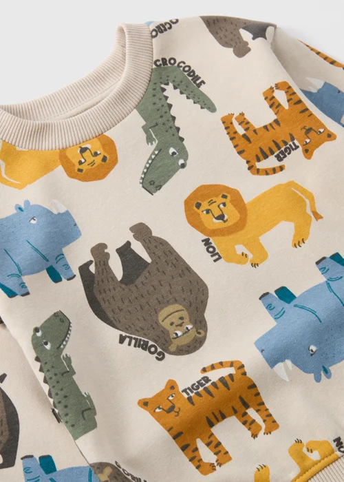 Boys Stone Safari Sweatshirt (1-7yrs) - 1-1.5 Yrs Image 2
