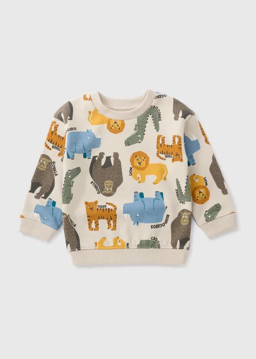 Boys Stone Safari Sweatshirt (1-7yrs) - 1-1.5 Yrs Image 1