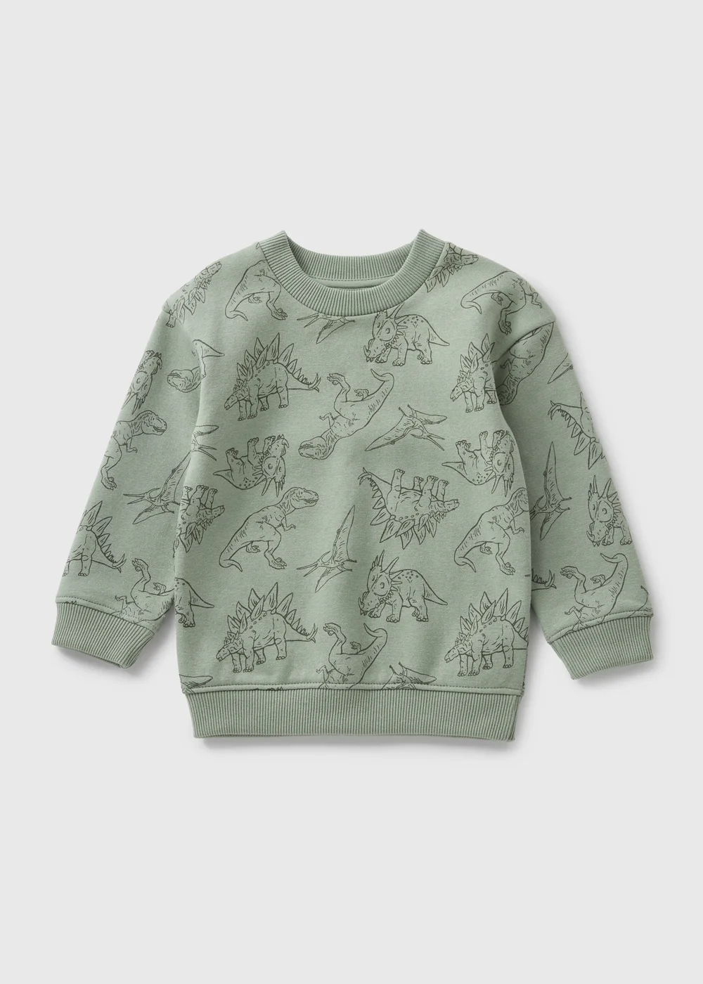 Boys Green Dino Sweatshirt (1-7yrs) - 1-1.5 Yrs Image 1
