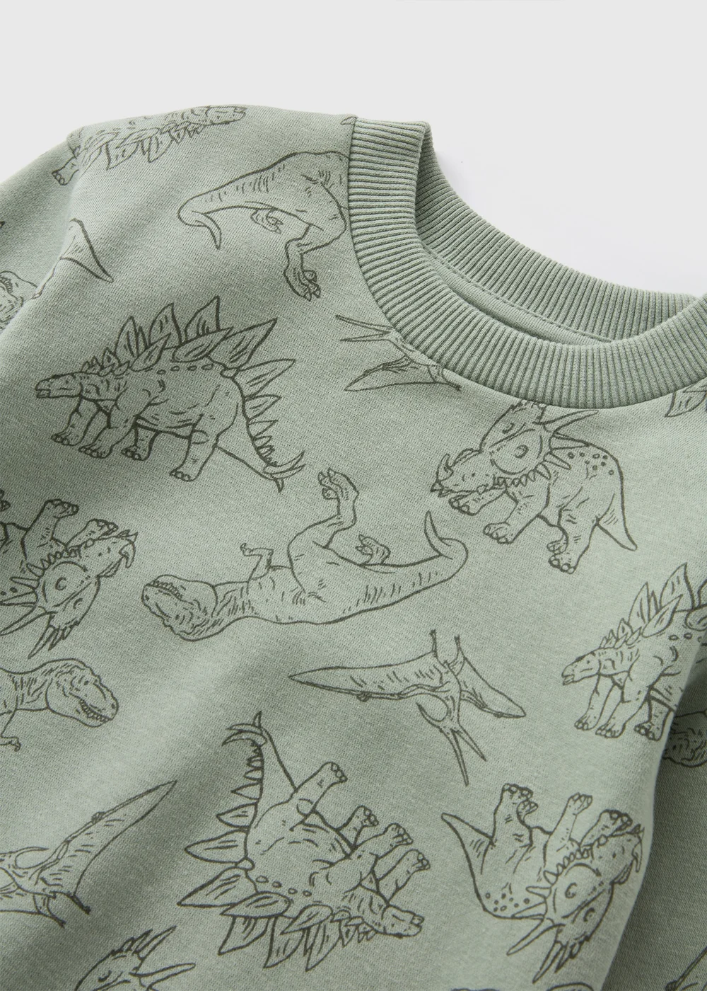 Boys Green Dino Sweatshirt (1-7yrs) - 1-1.5 Yrs Image 2