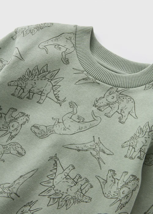 Boys Green Dino Sweatshirt (1-7yrs) - 1-1.5 Yrs Image 2