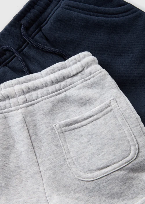 2 Pack Boys Navy & Grey Jogger Shorts (1-7yrs) - 1 half year to 2 Image 2