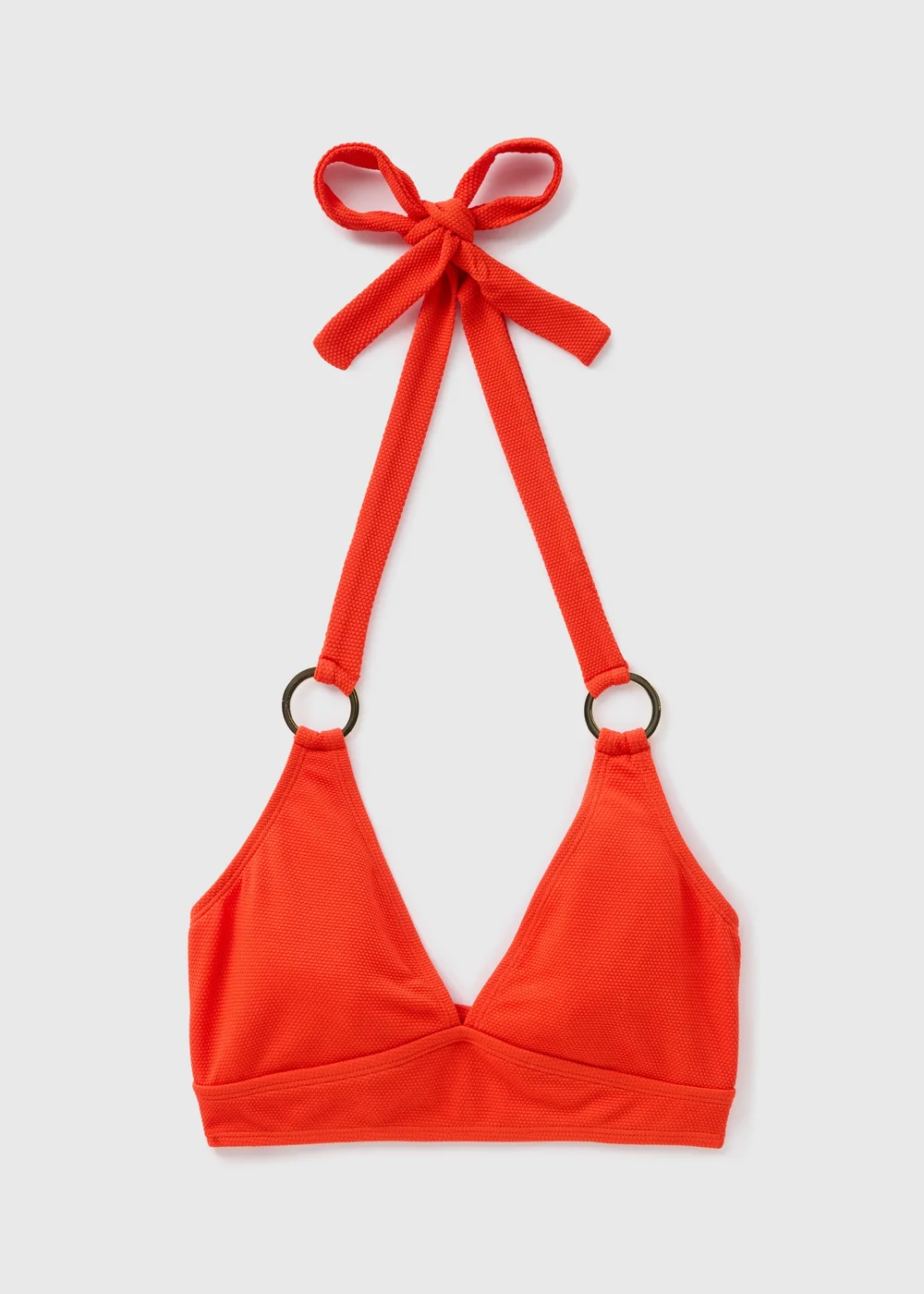Red V-Neck Bikini Top - 8 Image 3