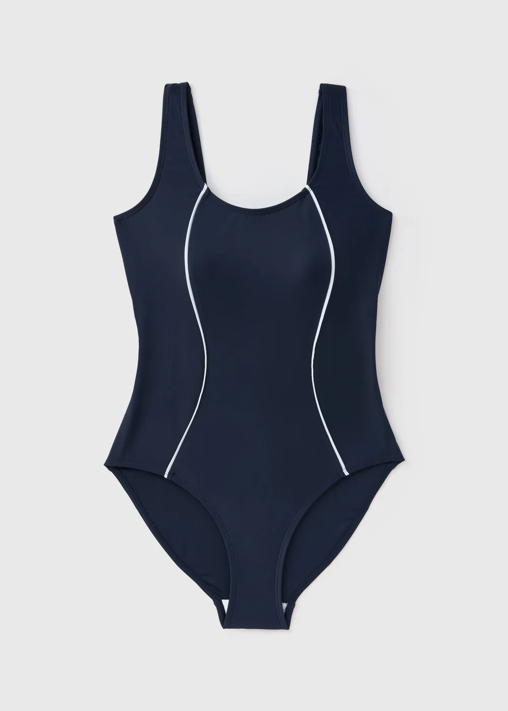 Souluxe Navy Piped Sports Swimsuit - 8 Image 3