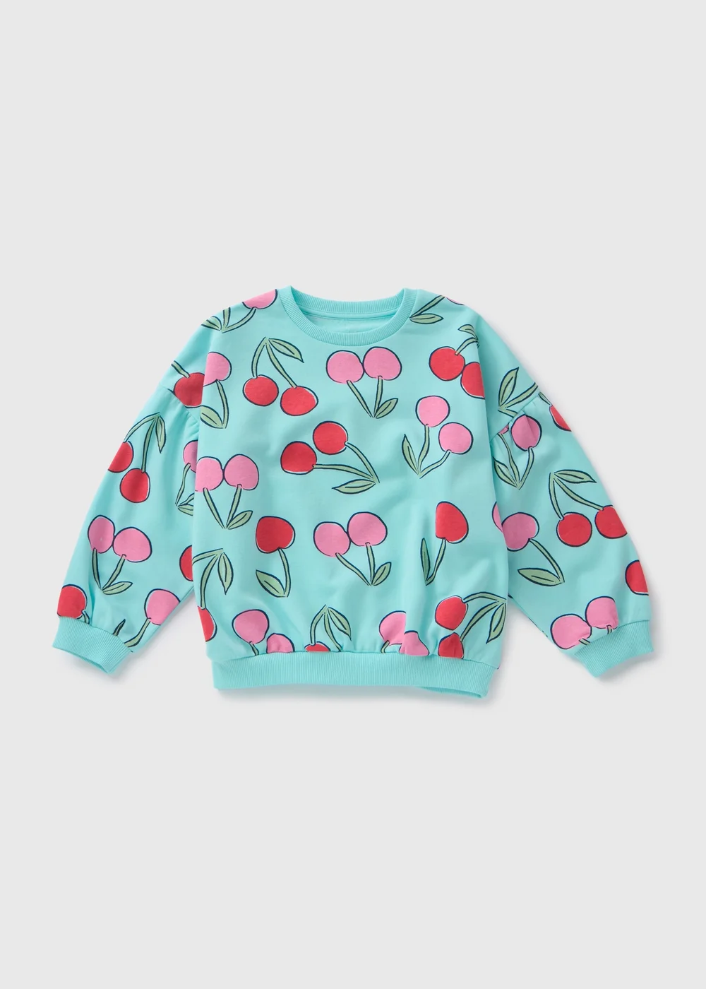 Girls Blue Cherry Sweatshirt (1-7yrs) - 1-1.5 Yrs Image 1