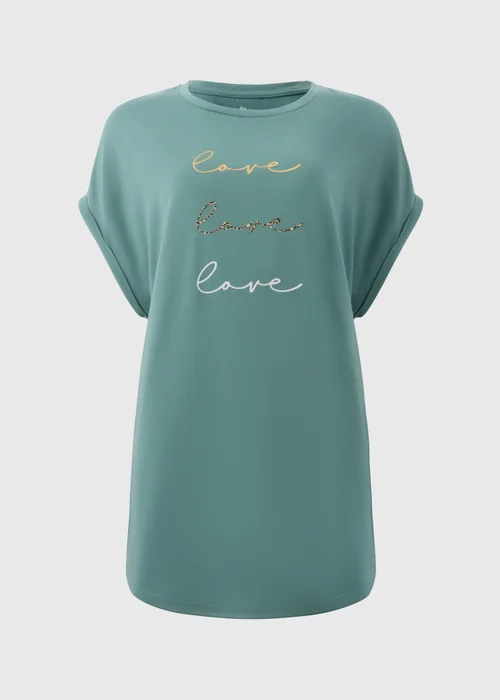Green Love Longline T-Shirt - S Image 4