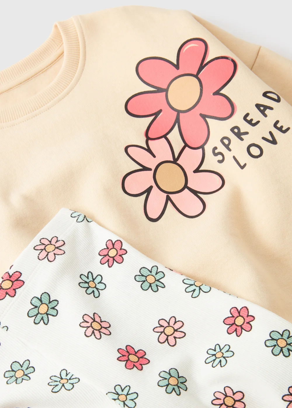 Girls Yellow Floral Sweatshirt & Flare Set (1-7yrs) - 1-1.5 Yrs Image 2