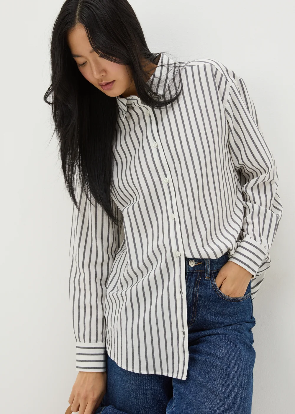 Papaya Petite Black Bold Stripe Shirt - 6 Image 1
