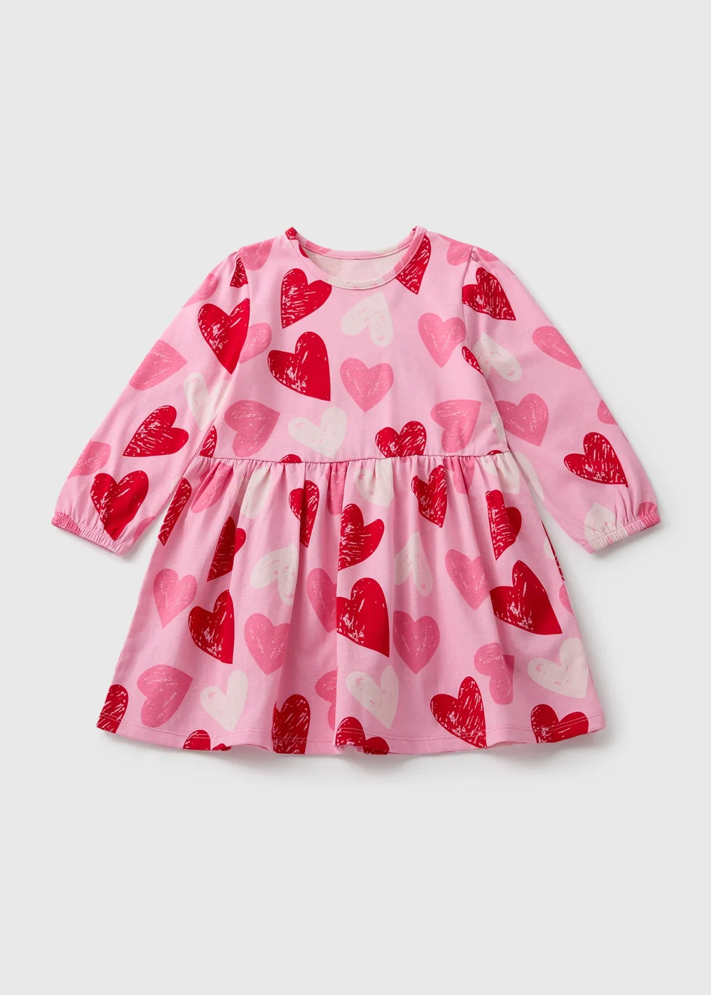 Girls Pink Heart Valentines Dress (1-7yrs) - 1 to 1 half years | Matalan Girls Pink Heart Valentines Dress (1-7yrs) - 1 to 1 half years | Matalan