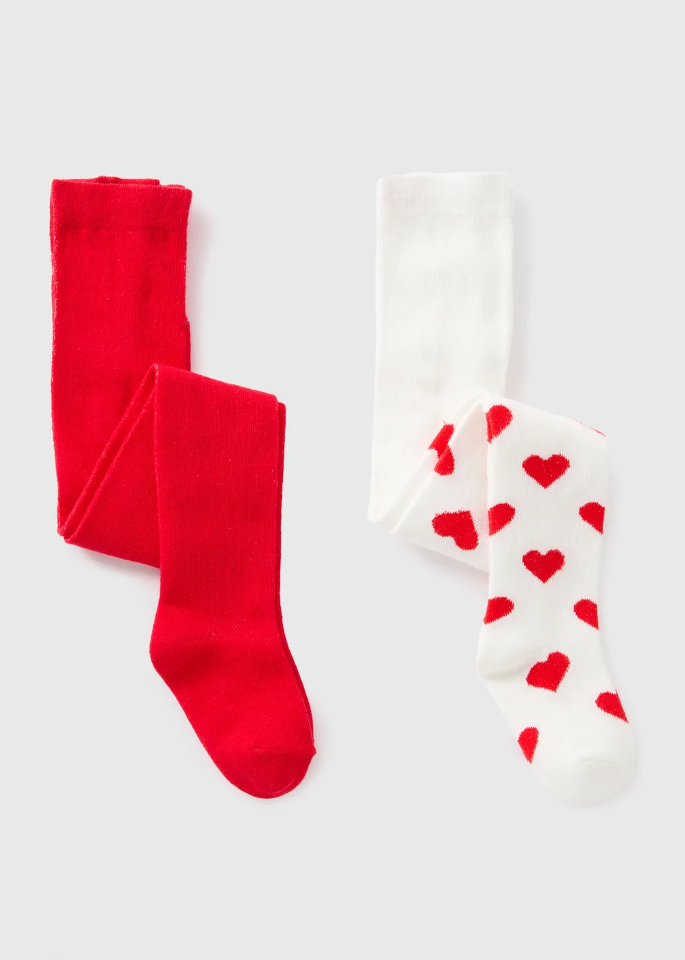 Girls 2 Pack Heart Tights (1.5-7yrs) - 1.5-2 Image 1