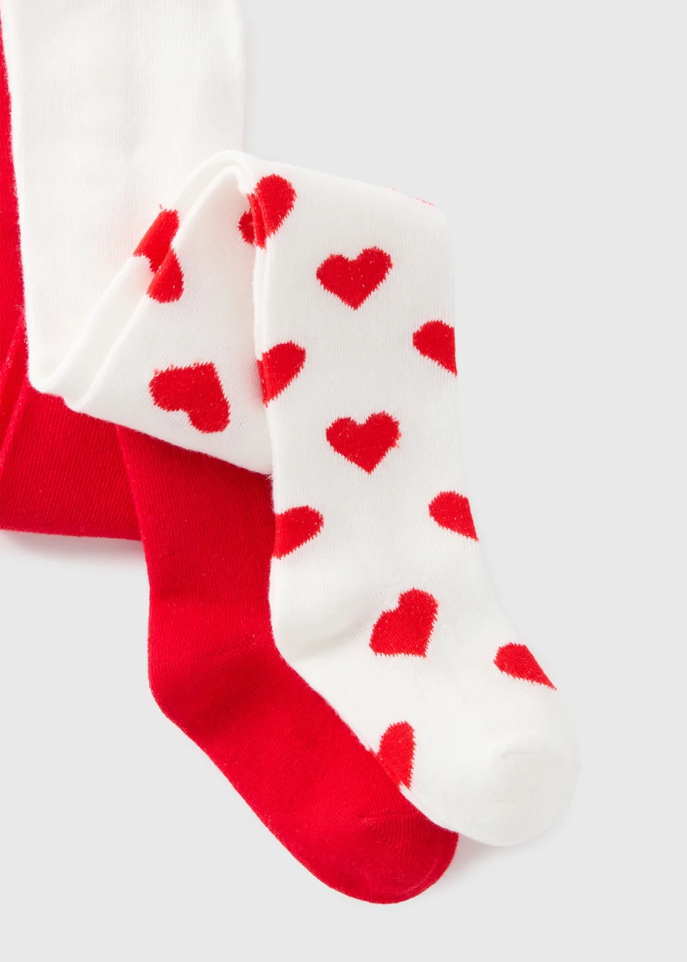 Girls 2 Pack Heart Tights (1.5-7yrs) - 1.5-2 Image 2